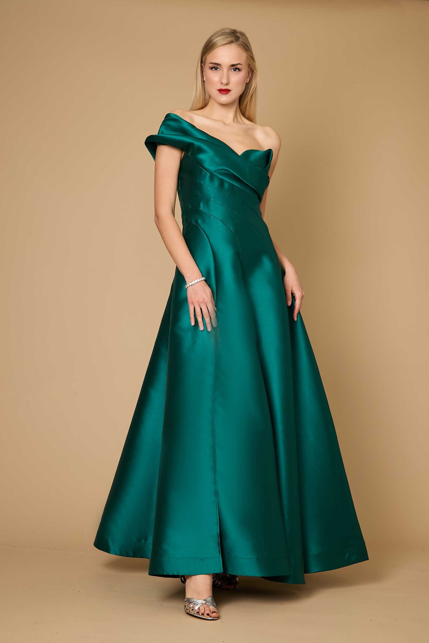 One Shoulder Long Formal Ball Gown Evening Dress