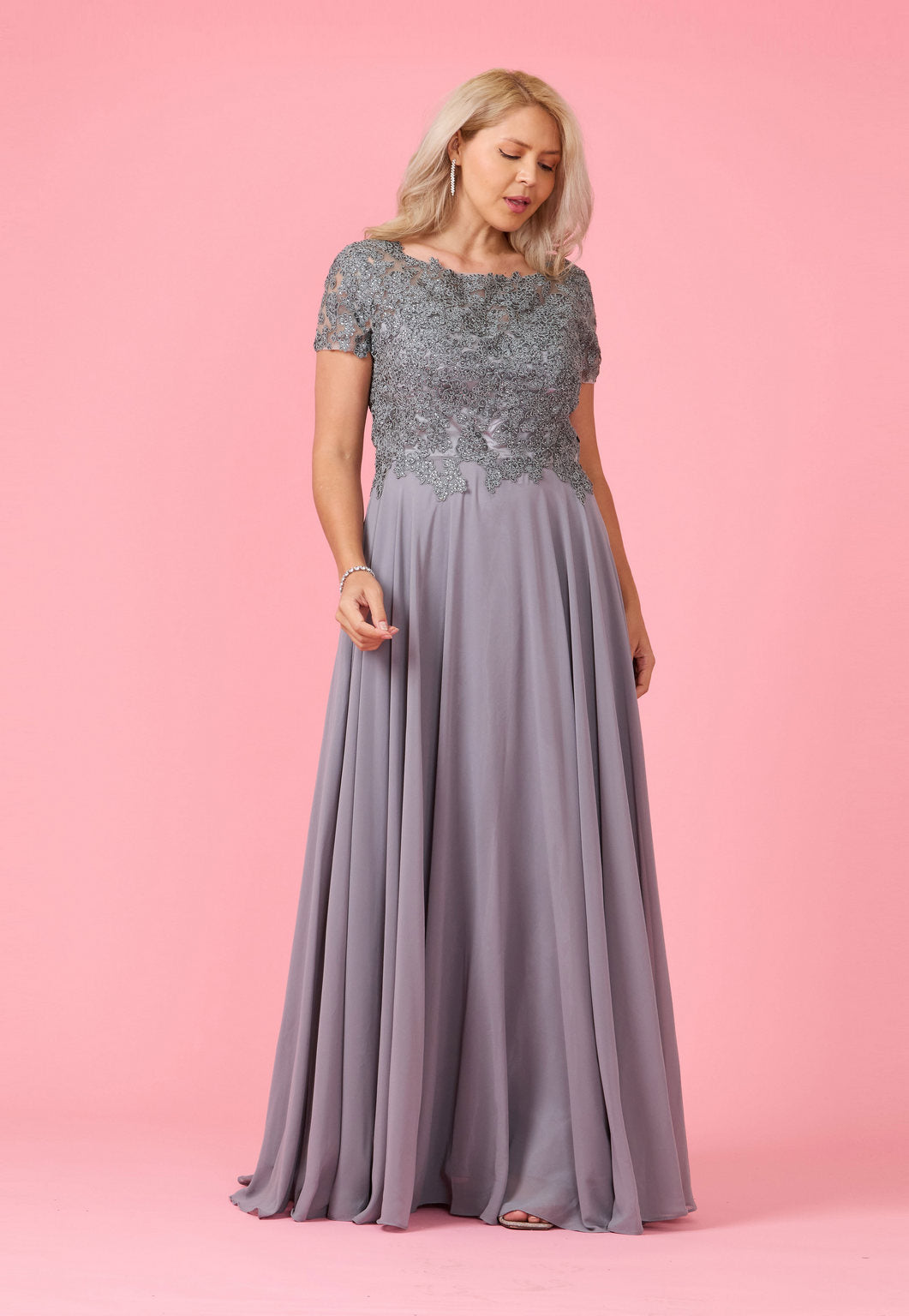 Short Sleeve Mother Of The Bride Evening Dress