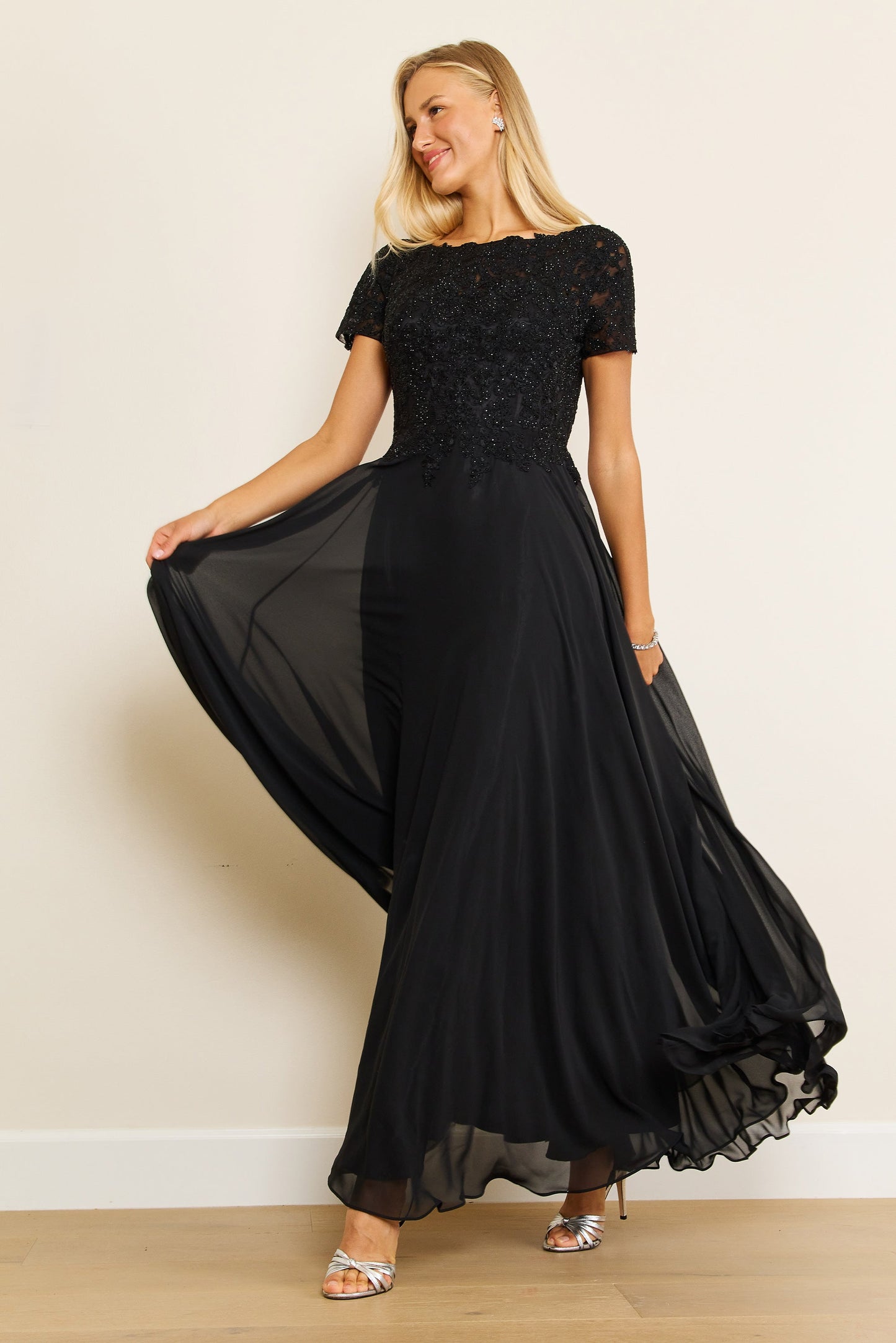Short Sleeve Mother Of The Bride Evening Dress