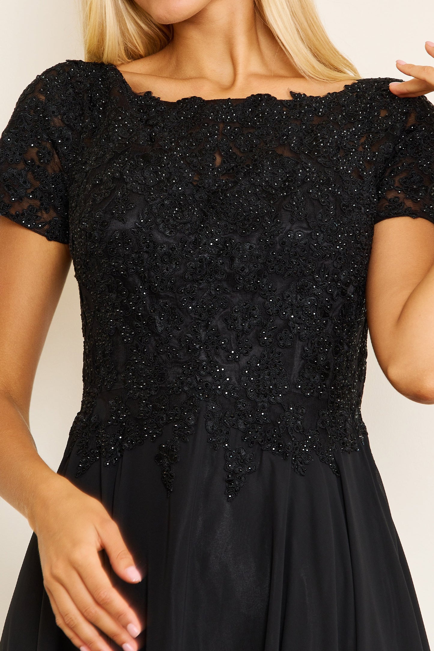 Short Sleeve Mother Of The Bride Evening Dress