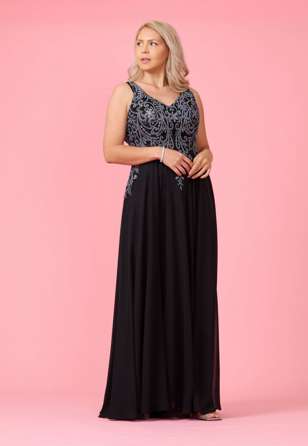 Long Formal Party Dress Plus Size Black Tie