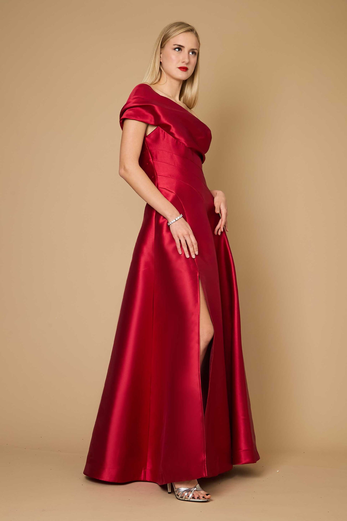 One Shoulder Long Formal Ball Gown Evening Dress