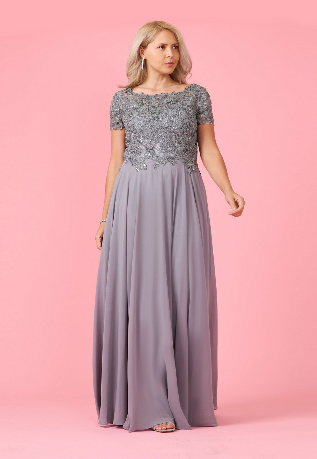 Short Sleeve Mother Of The Bride Evening Dress