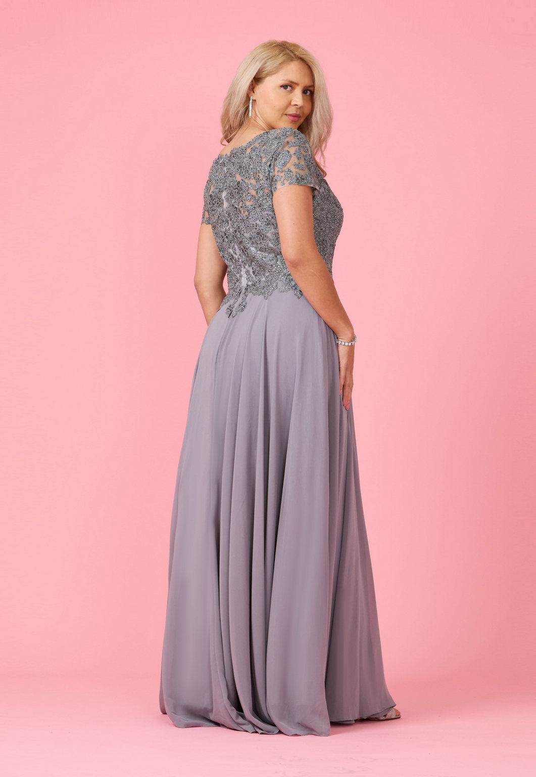 Short Sleeve Mother Of The Bride Evening Dress