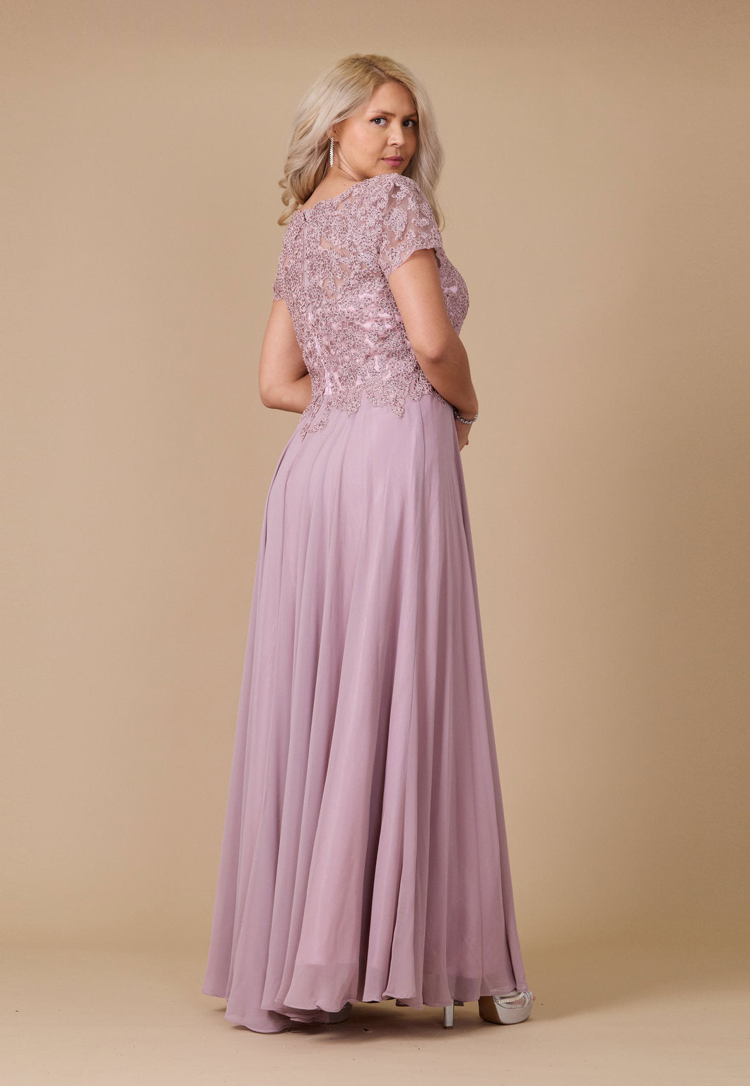Short Sleeve Mother Of The Bride Evening Dress