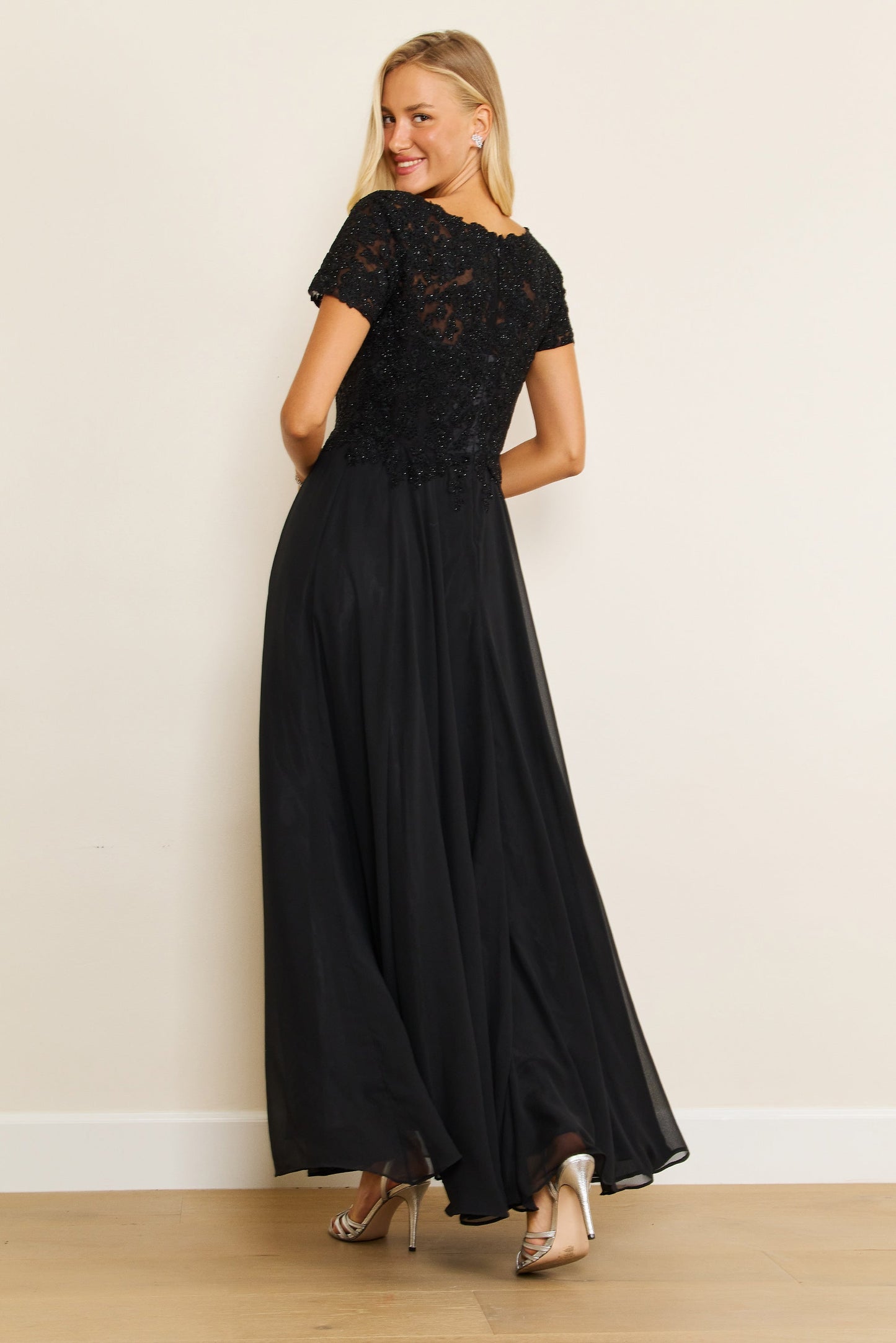 Short Sleeve Mother Of The Bride Evening Dress