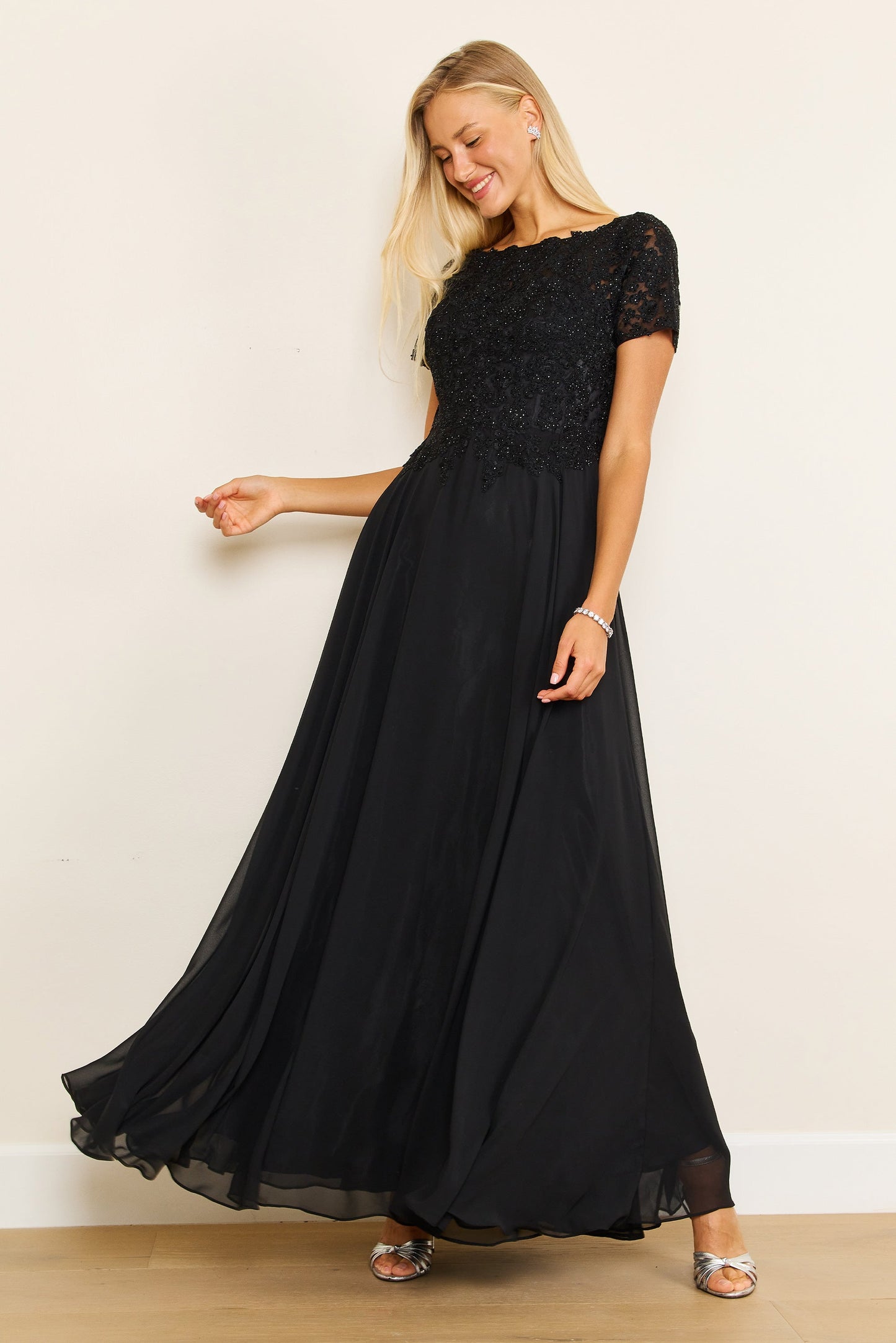 Short Sleeve Mother Of The Bride Evening Dress