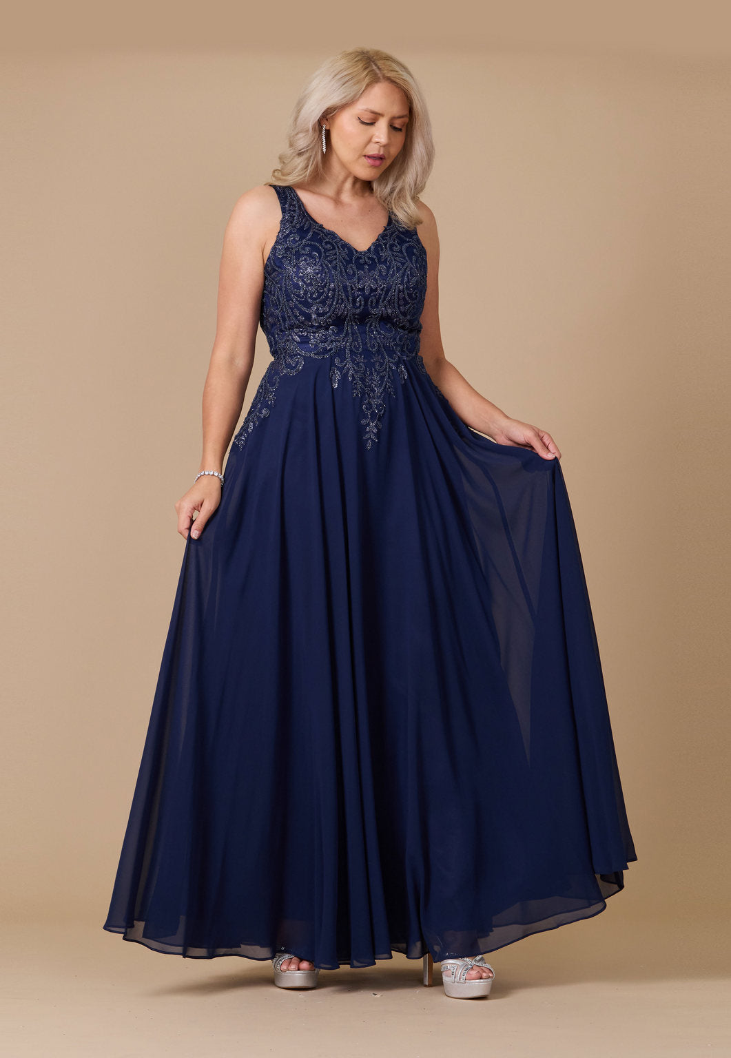 Long Formal Party Dress Plus Size Black Tie
