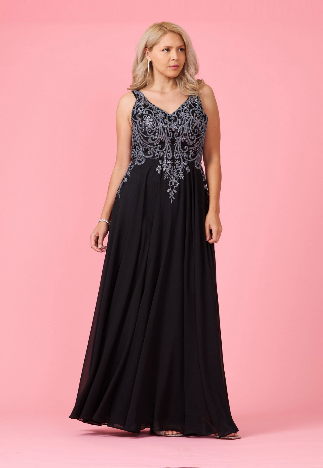 Long Formal Party Dress Plus Size Black Tie
